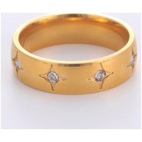 Cazador Classic Clear Zircons Jewelry Rings Women Men Stainless Steel Couple Finger Rings Luxury Wedding Engagement Jewelry Gift