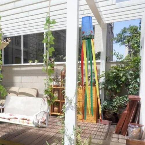 Summer Rainbow Hummingbird Windsock Decor Colorful Wind Sock Flag Banner Outdoor ing Decoration