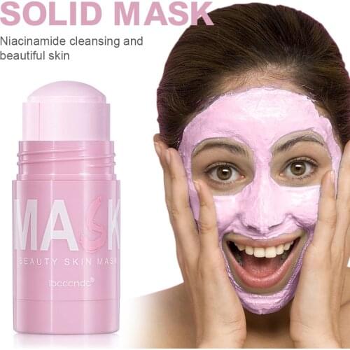 Rose Clay Face Mask Stick Deep Pore Cleaning Moisturizing Brightening Skin Remove Blackheads Face Mask for All Skins