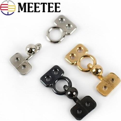 Meetee 30/50pcs 18/25mm High-grade Metal Pants Hook Skirt Buckle DIY Coat Invisible Hook Decorative Button Manual Sewing F3-3