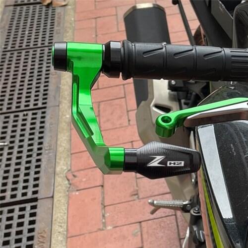 Motorcycle CNC Handlebar Handle grips Bar Ends + Brake Clutch Levers Guard Protector For KAWASAKI ZH2 Z H2 Zh2 2019-2021