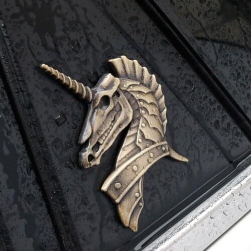 Car Sticker Unicorn Tailgate Fender Window 3D Chrome Metal Emblem Badge Tuning Motorcycle Auto Car Accessories Decorati