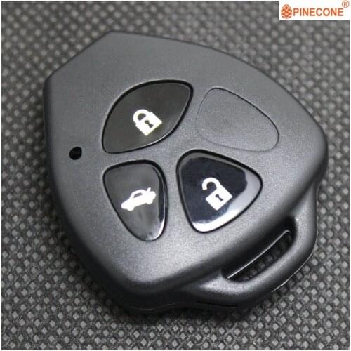 PINECONE for TOYOTA CAMRY 2009 2010 2011 RAV4 2012 COROLLA Car Key 3 Button Not Cut Blade Replace Remote Car Key Fob Shell