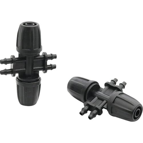 8/11mm to 4/7mm 6-way hose connector with Lock Nut gardening tools and equipment water pipe connector 50 Pcs