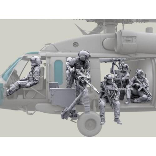 Modern U.S. 7-man and rope machine gun 1:35