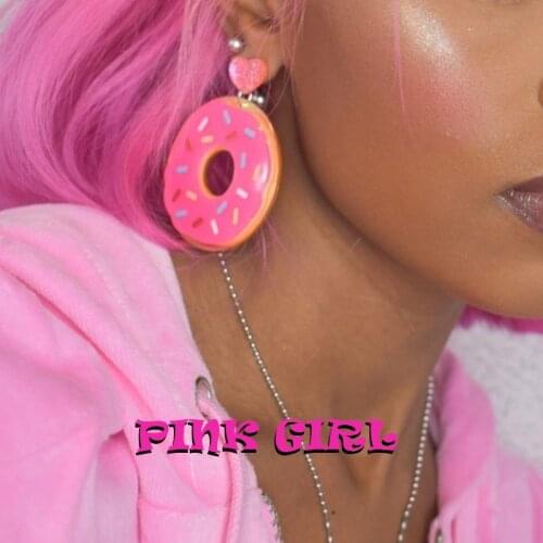 Y2K Jewelry Donut Earrings for Women Acrylic Food Fashion Funny Vintage Harajuku Dangle Earrings Charms 90s Aesthetic Gifts