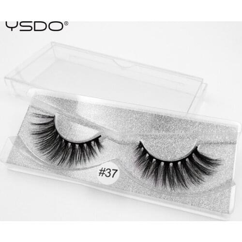 YSDO 1 pair false eyelashes hand made 3d mink lashes natural long mink eyelashes volume eyelashes makeup mink strip lashes W37S
