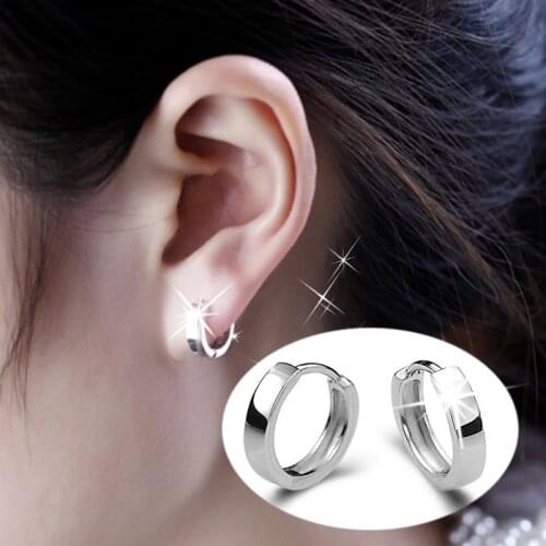 925 Sterling Silver Stud Earrings For Women Christmas Jewelry Female Pendientes eh084