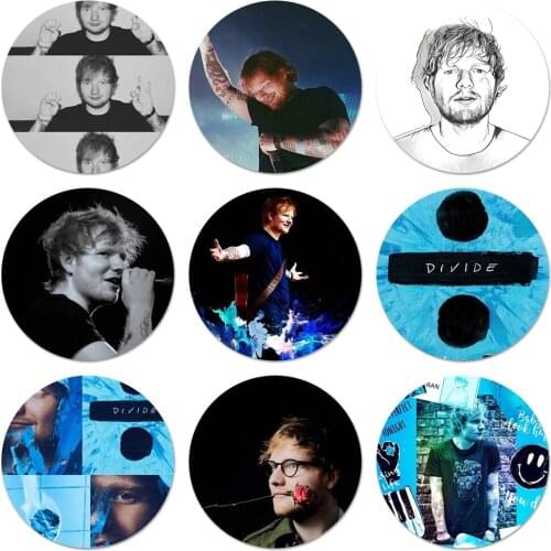 Pop Singer Star Ed Sheeran Icons Pins Badge Decoration Brooches Metal Badges For Clothes Backpack Decoration