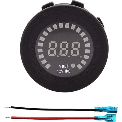 12V Universal Car Motorcycle Voltmeter Volt Meter with Blue LED Digital Display Auto Replacement Parts Accessories