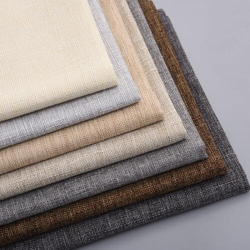 148cmx100cm Slub Pattern Thick Cotton Linen Sofa Fabric Solid Color Tablecloth Dustproof Cloth Cover Cloth Curtain Burlap Fabric