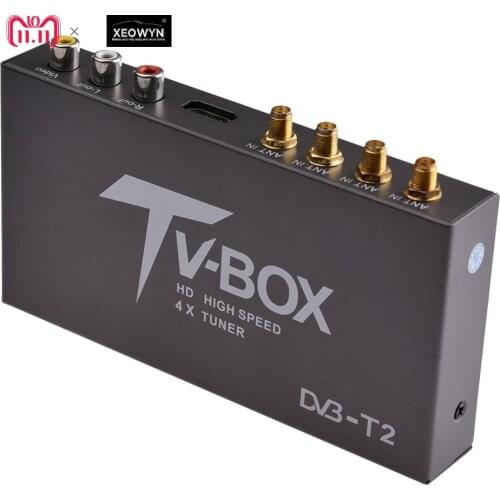 160-200km/h 4 Antenna DVB T2 Car 4 Mobility Chip Digital Car TV Tuner HD 1080P DVB-T2 Car TV Receiver