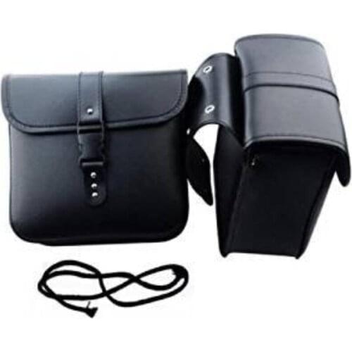 2 PCS Ting Ao Perfect Use 2PCS Mini Motorcycle PU Leather Saddle Bags Side Storage Tool Pouch