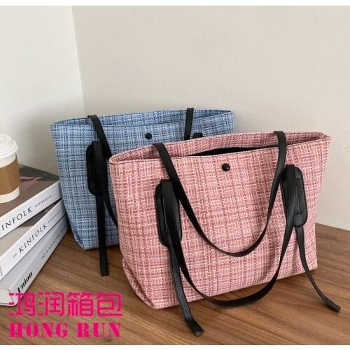 2020 Simple Large Capacity Bag for Women New Fashion Casual Shoulder Big Bag Western Style All -Matching Portable Support Honren