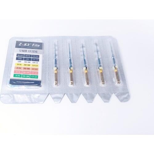 31mm Dental Endodontic Endo NiTi Rotary Files Root Canal Heat Activated Z-K3 5pc/Card