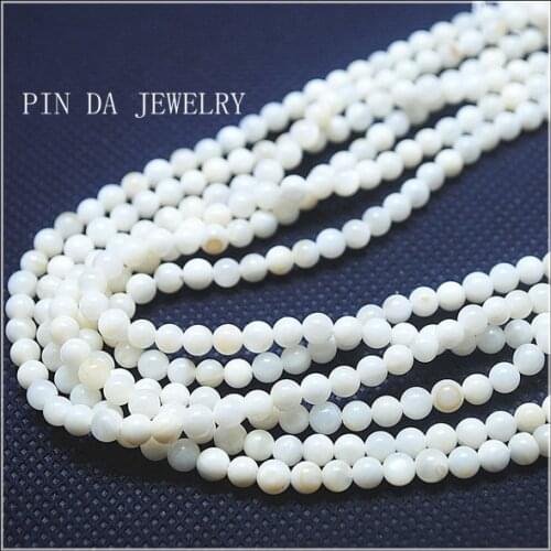 5 strands 450pcs Nature Shell beads accessories round shape mother of pearl beads size 4.50mm