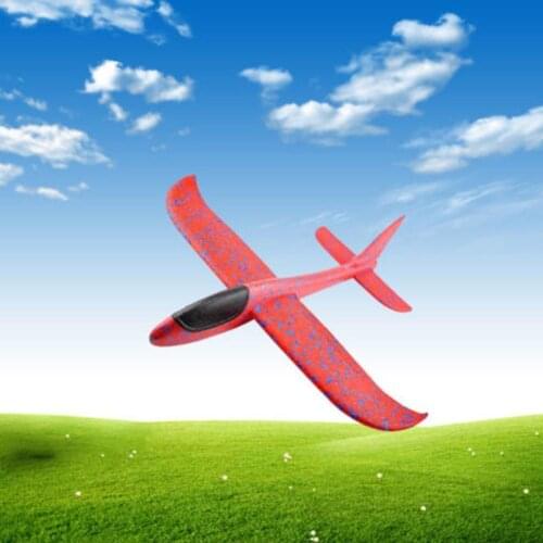 48CM Hand Throw Foam Plane Toys Outdoor Launch Airplane Kids Gift Toy Free Fly Plane Toys Puzzle Model Jouet Not Easy To Break