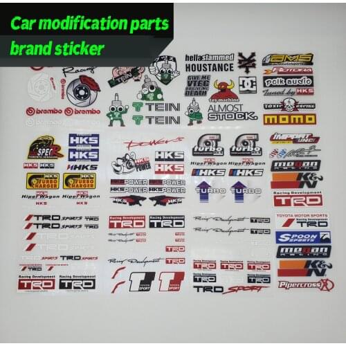 Automotive Embossing Car Sticker Modified Parts Brand BBrake Suspension Turbo Clown High Quality Culture Stickers DIY