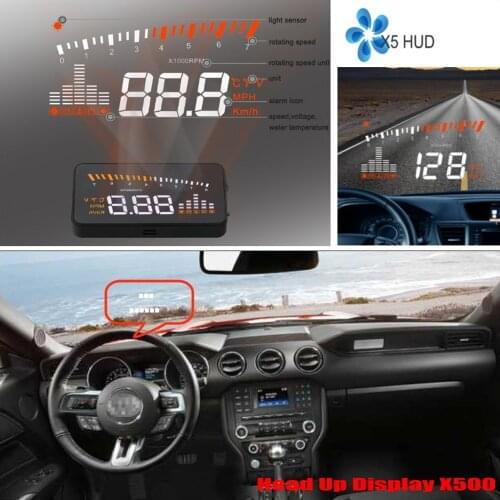 Car OBD2 HUD Head Up Display For Ford Mustang/Fusion/F-150 2010-2019 AUTO Overspeed Warning Driving Screen Projector