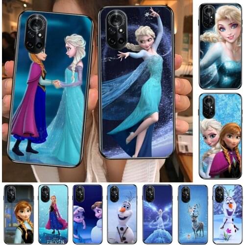 Frozen Olaf Cute Clear Phone Case For Huawei Honor 20 10 9 8A 7 5T X Pro Lite 5G Black Etui Coque Hoesjes Comic Fash design