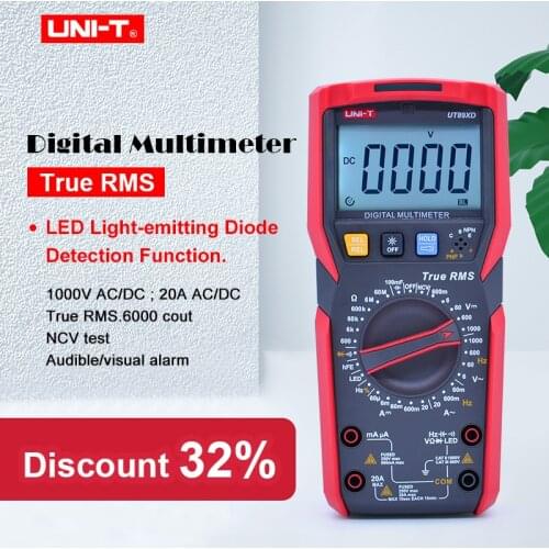 UNI-T UT89XD TRMS digital multimeter tester ac dc Voltmeter Ammeter Capacitance Frequency Resistance tester with LED testing