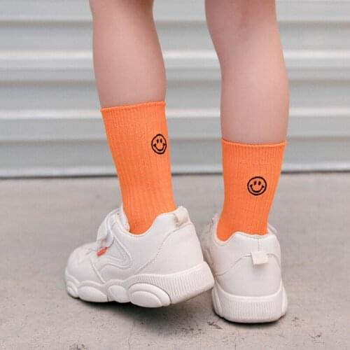 Children long cotton socks for girls boys fashion happy sock kids toddler white teens school sock autumn baby cute cheap stuff