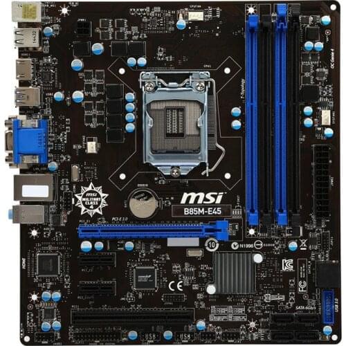 For MSI B85M-E45 Motherboard LGA 1150 Intel B85 Core i7 i5 i3 Pentium Celeron DDR3 32G PCI-E 3.0 SATA Micro-ATX Desktop PC Used