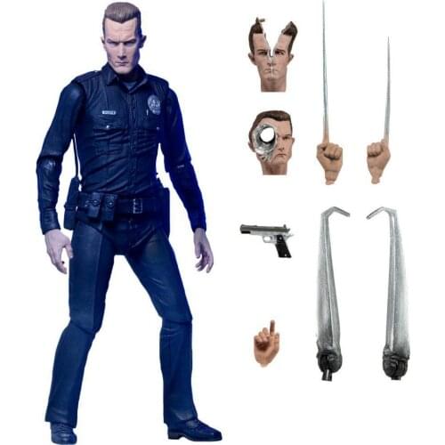 NECA Original Terminator T-1000 Action Figure Terminator T-800 Figure Judgment Day Toy Collectible Model Toy Gift