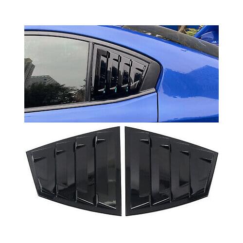 Glossy Black Rear Window Shutter Cover 2pcs For Subaru WRX / WRX STI 2015-2020