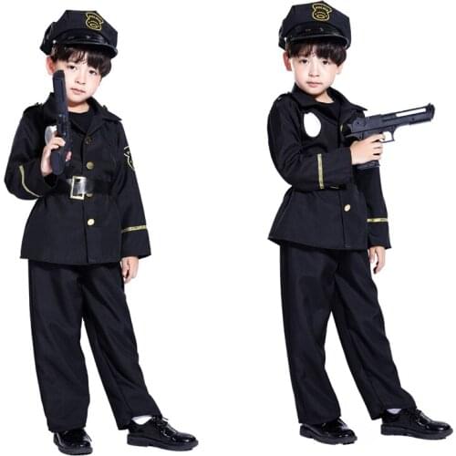 Halloween costume role-playing boys small police dance party costumes Demolition Man costume Theatrical Costume