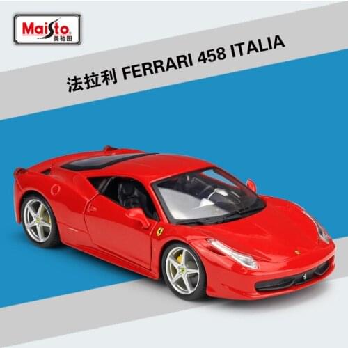 Bburago 1:24 FERRARI458 ITALIA Alloy Model Car Static Metal Model Vehicles For Collectibles Gift