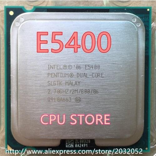 Lntel E5400 Desktop computer processor used cpu dual core 2 Duo Cpu 2.7GHz 2MB/800MHz LGA 775 working 100