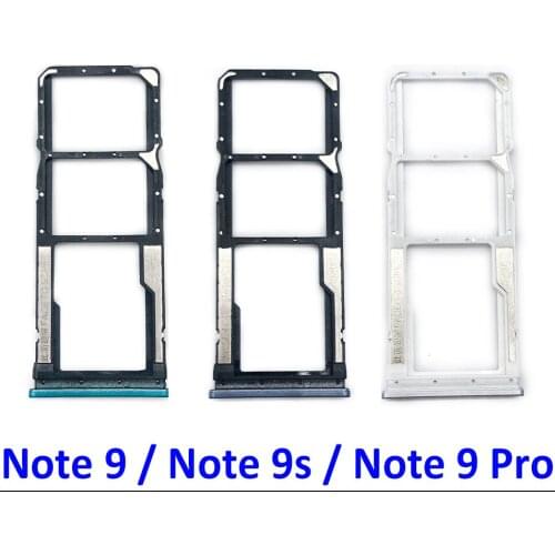 New SIM Tray Holder For Redmi Note 9 9s Pro Sim Card Tray Slot Holder Adapter Socket Repair Parts