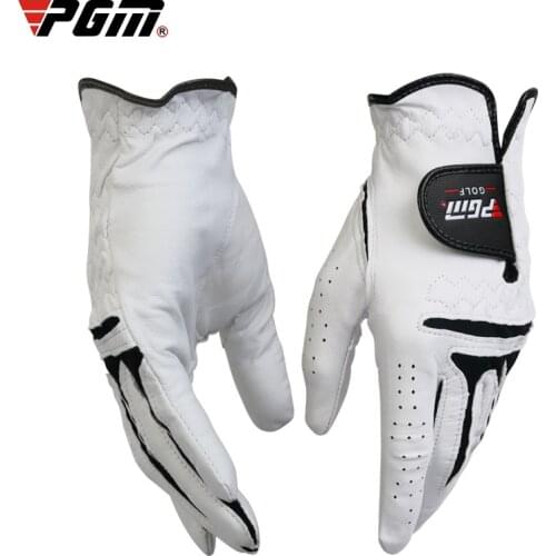 PGM 1Pcs Golf Gloves Mens Left And Right Hand Breathable Sports Gloves Pure Sheepskin Anti-Slip Mitten Golf Glove D0013