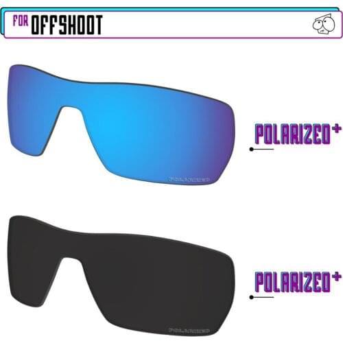 EZReplace Polarized Replacement Lenses for - Oakley Offshoot Sunglasses - BlackPPlus-BluePPlus