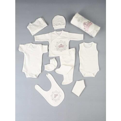 Pink Queen Crowned Newborn Girl Baby 10 lu Hospital Output