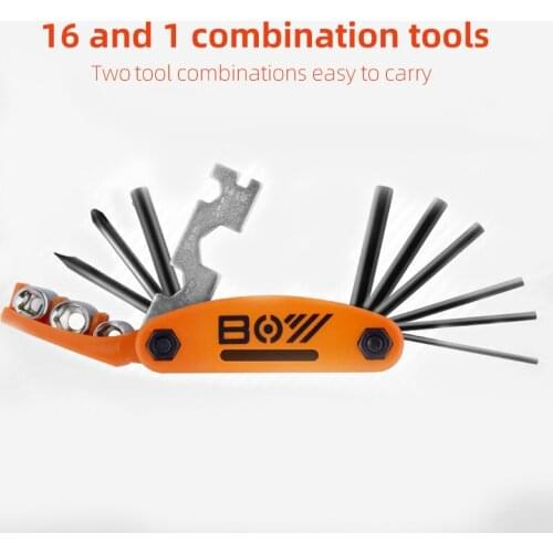 ToolBeast Handheld Tool Kit Bicycle Tool Kit Motorcycle Portable 16 in 1 Cycling Multifunctional Repair Combination Folding Tool