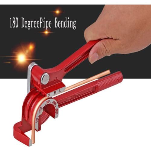 180 Degree Pipe Bending Tool Heavy Duty Tube Bender Aluminum Alloy Tubing Bender Brake Fuel Line Curving Pliers