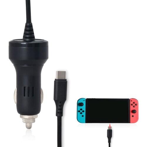 Mini Universal Car-Charger For Nintendo Switch NS NX 5V 2.4A Allume Cigare Car Charger 8 Feet USB Type C Travel Power Supply
