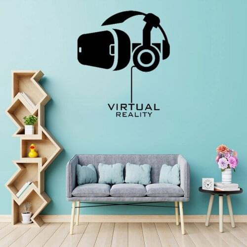 VR Headset Wall Decals Personalized Art game Vinyl sticker Bedroom Living Room Decor Home Decoration G15