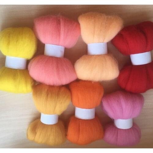 WFPFBEC Home garden atrs diy fiber wool felt poke fun 10g/7pcs/lot 70g+gift free shipping
