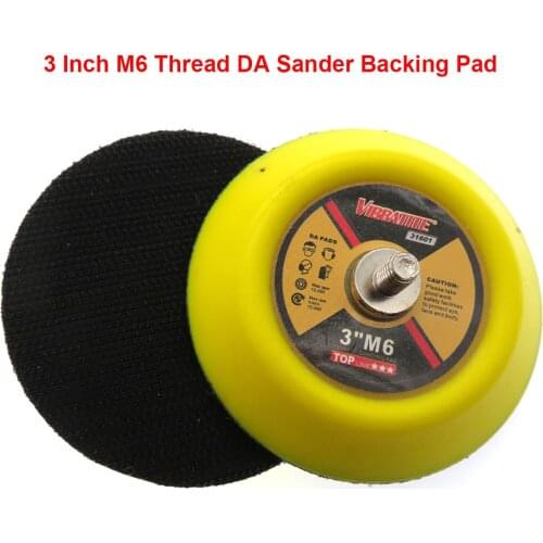 3 Inch M6 Thread DA Pads Sander Backing Pad 75mm Hook & Loop Sandpaper Sanding Pads for Air Power Sander Tool Accessories