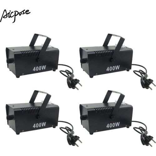 4Pcs/lots 400W Fog Machine Smoke Ejector Portable Christmas Party Smoke Machine With Wire/Remote Control For KTV Wedding Stage