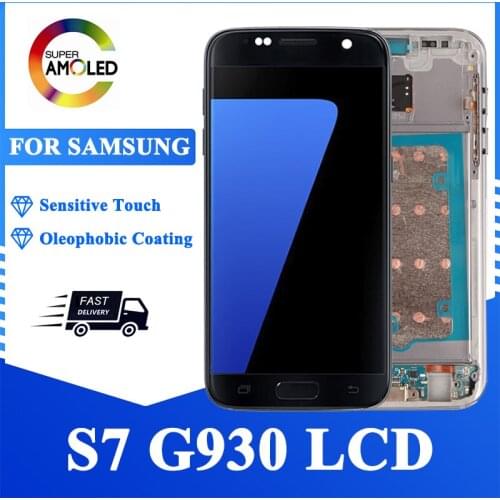 5.1'' Touch Screen Digitizer Assembly For SAMSUNG S7 Original LCD Display For Samsung Galaxy S7 G930F Touch Display Repair Parts