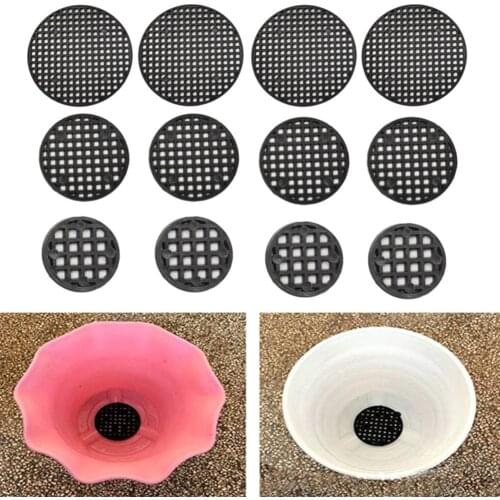 50Pcs Hollow Garden Bonsai Flower Pot Bottom Grid Mat Prevent Soil Loss Mesh Pad