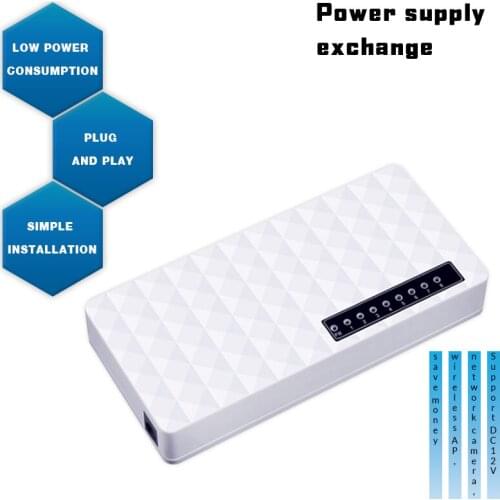 8 Ports SPOE Network Switch 10/100 Mbps Network Ethernet Switch for Cameras AP VoIP Power Supply Full/Half Duplex Support 5-60V