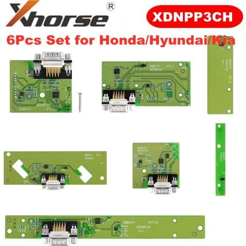Xhorse XDNPP3CH MB91F Adapters MINI PROG Solder-free for Honda / Hyundai / Kia 6Pcs Set for VVDI MINI PROG and KEY TOOL PLUS