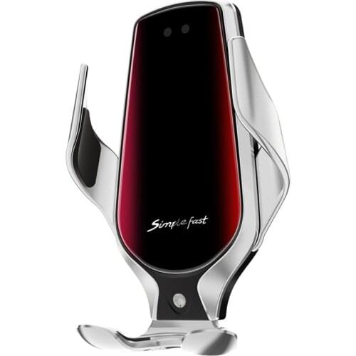 R3 car phone holder 10w qi wireless charger for iPhone X Samsung S10 S9 S8 phone holder car phone power charger in air vent