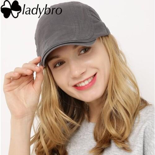 Ladybro Brand Women Cap Men Visor Cap Male Hat Female Beret Cap Cotton Hat Spring Casual Unisex Adjustable Flat Baseball Cap