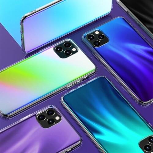 Laser Gradient Colorful Phone Case for Iphone 11 12 Pro Mini Max X XR XS Max 8 7 Plus 8Plus SE 2020 Shockproof Cover Coque Funda